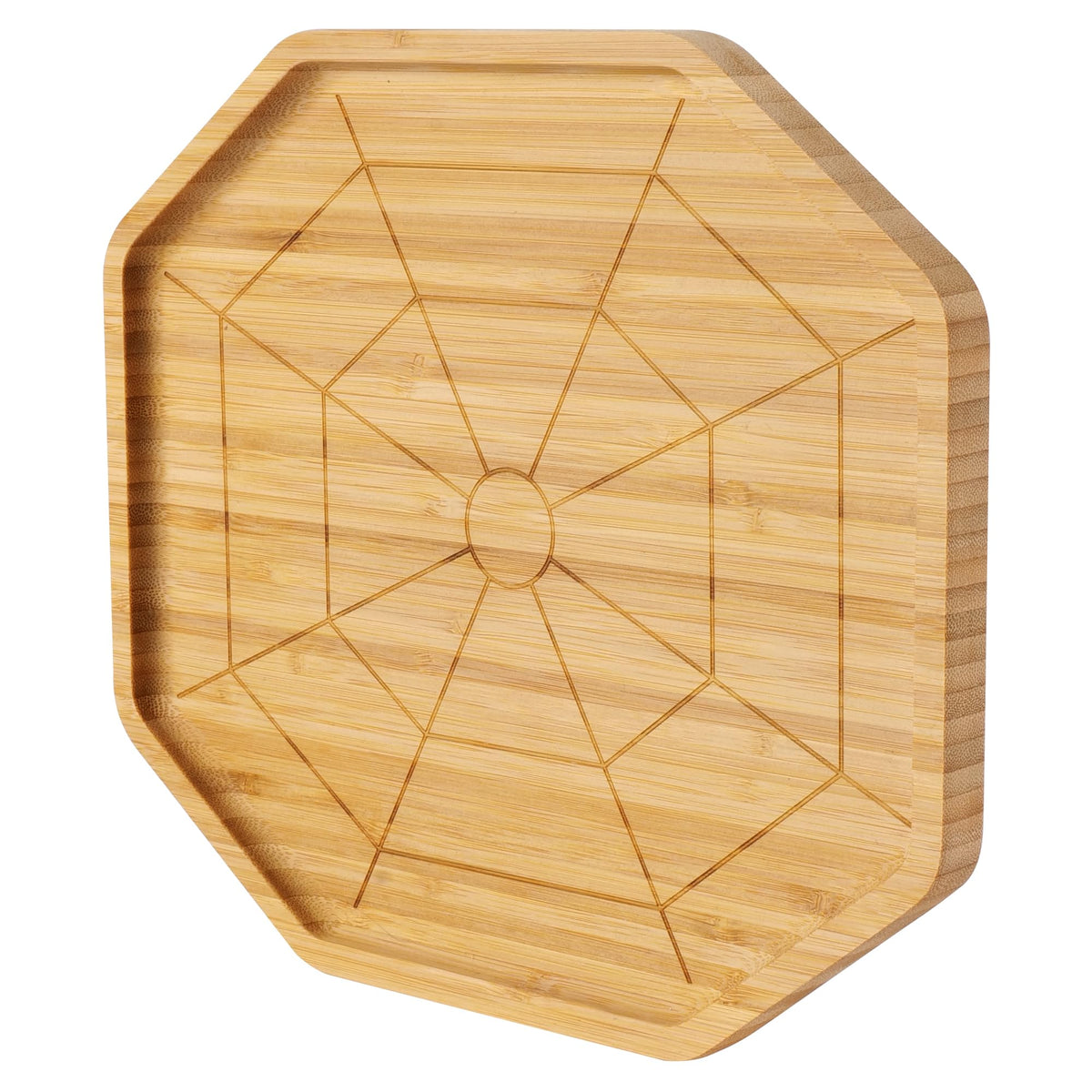 TJ POP Ghost Serving Tray - Spooky Ghost Shaped Bamboo Serving Platter, Festive Wooden Charcuterie Board, Snack Cheese Dish Plate for Candy, Treats, Drinks & Holiday Party Decor (10" x 9")