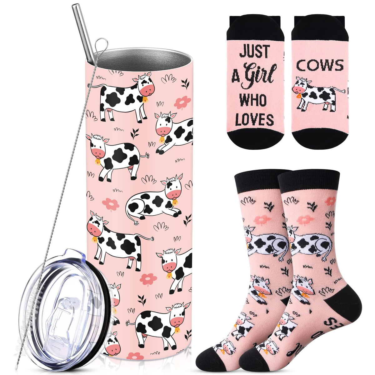 Funnymoom 2 Pack Frog Themed Gift for Women Tumbler Socks Set
