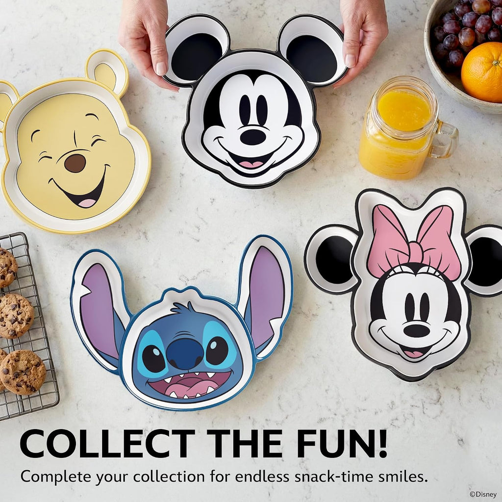 Disney Mickey Plastic Serving Tray for Party, 3-Compartment, BPA-Free