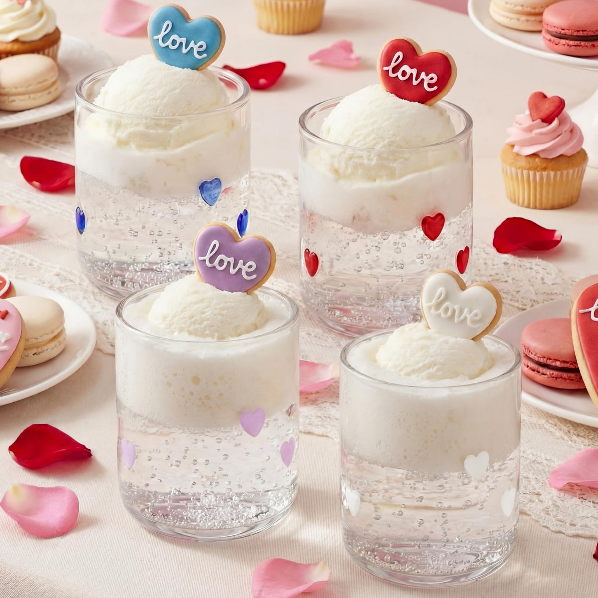 SiliFine 2 Pcs Candy Bear Icon Juice Glasses