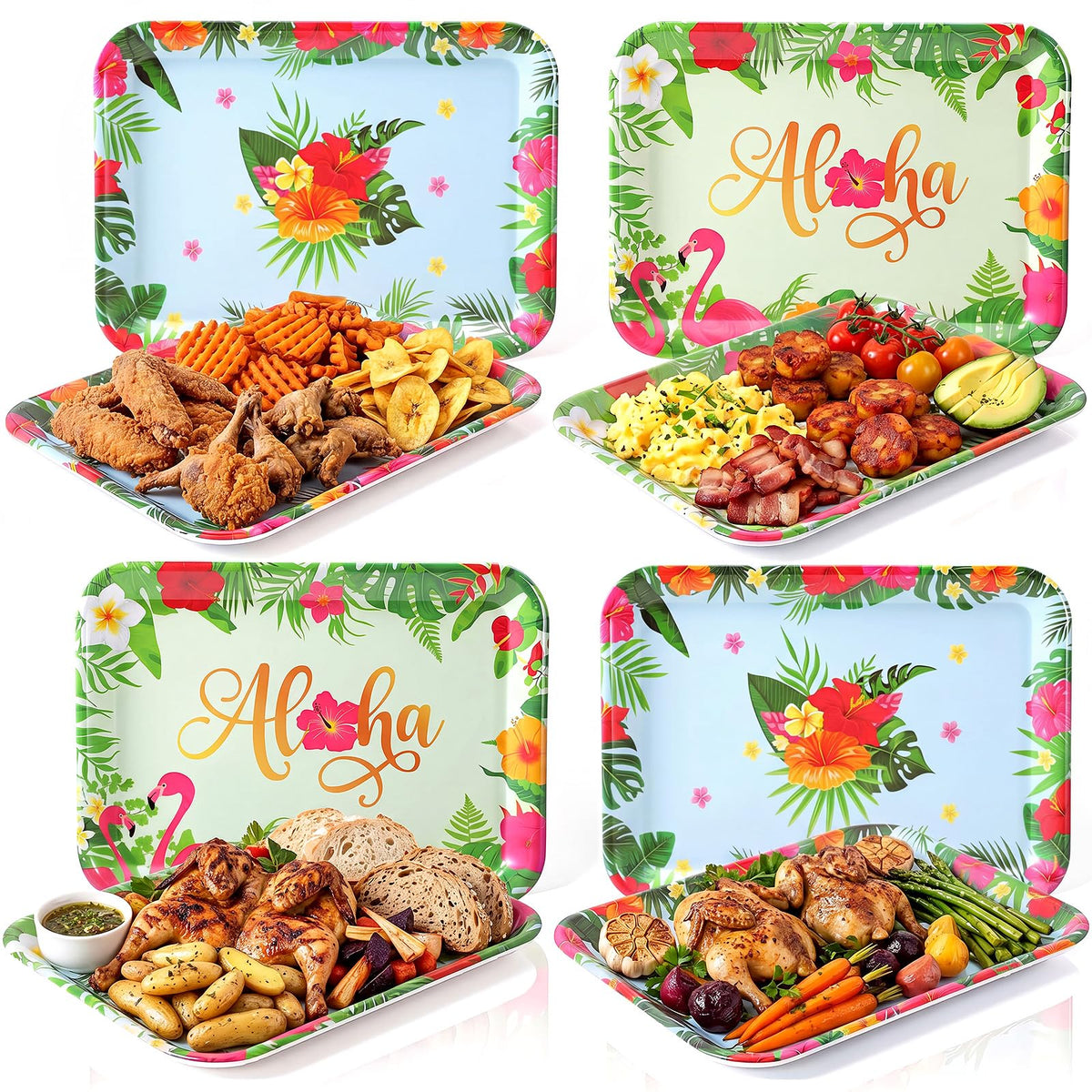 4 Pieces Basketball Serving Trays Melamine Platters