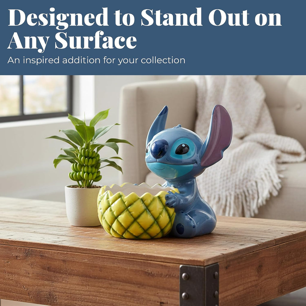 Disney Stitch Pineapple Ceramic Candy Bowl – Fun Decorative Bowl for Snacks and Sweets – Stitch Decor and Gifts – Ceramic Candy Dish – Official Disney Licensee