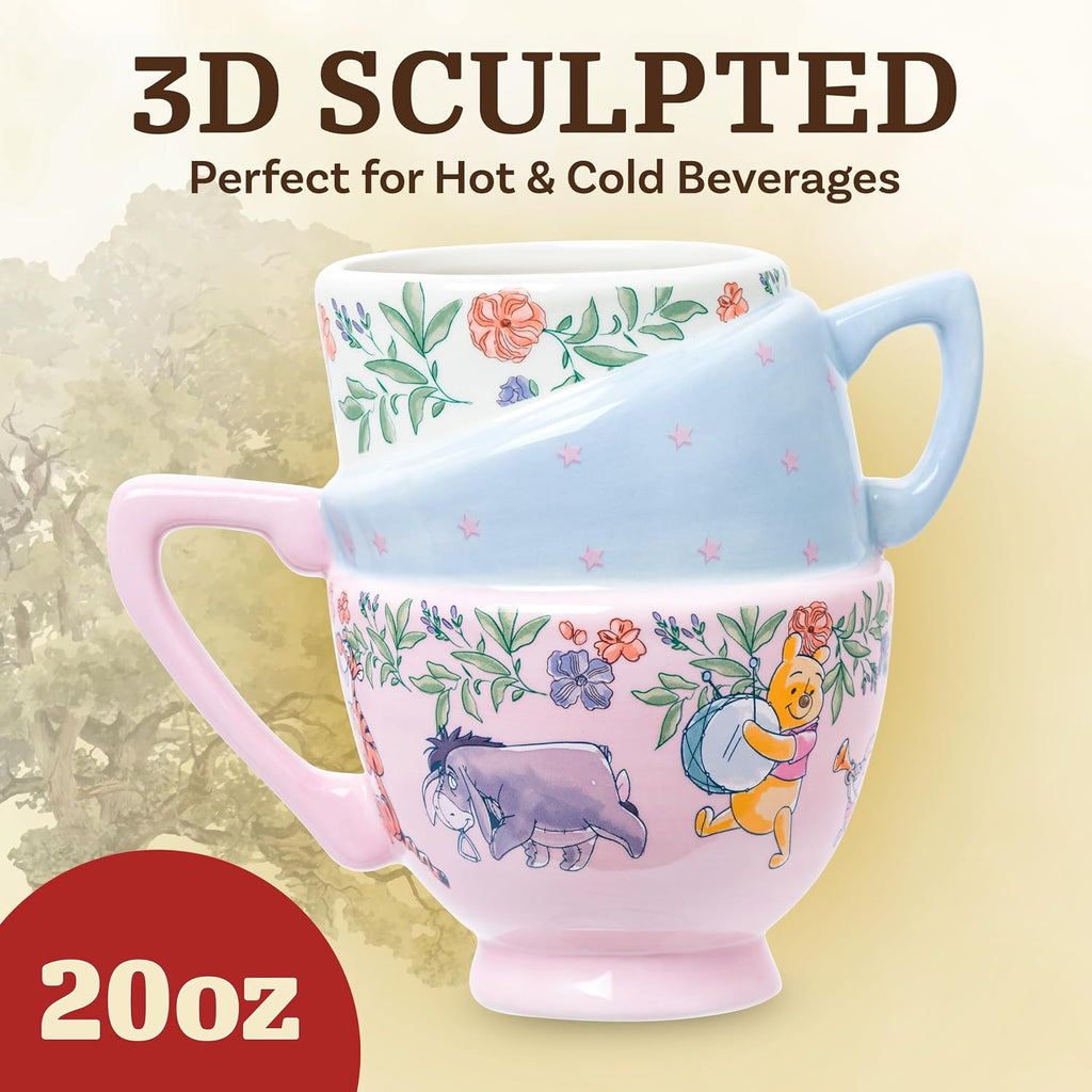Silver Buffalo Disney Winnie the Pooh Band Music, 3D Sculpted Mug, 20oz