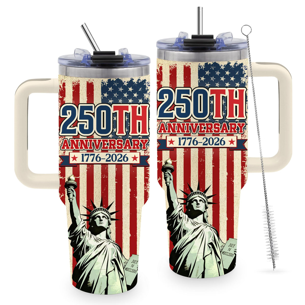 40oz Cats Tumbler Gifts for Women, Cute Cat Water Bottle with Handle & Straw